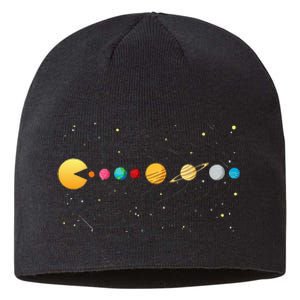 Funny Solar System Astronauts Space Video Games Sustainable Beanie