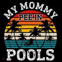 Funny Swimmer Swimming Vacation Retro Mommy Pee In Pools 16 in Basic Backpack