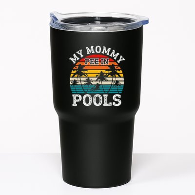 Funny Swimmer Swimming Vacation Retro Mommy Pee In Pools Tumbler