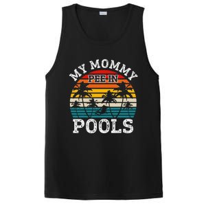 Funny Swimmer Swimming Vacation Retro Mommy Pee In Pools PosiCharge Competitor Tank