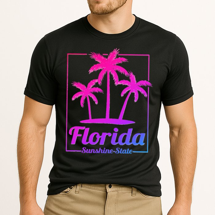 Florida Sunshine State Retro Look Cooling Performance Crew T-Shirt