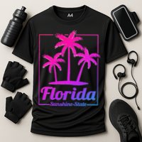 Florida Sunshine State Retro Look Cooling Performance Crew T-Shirt