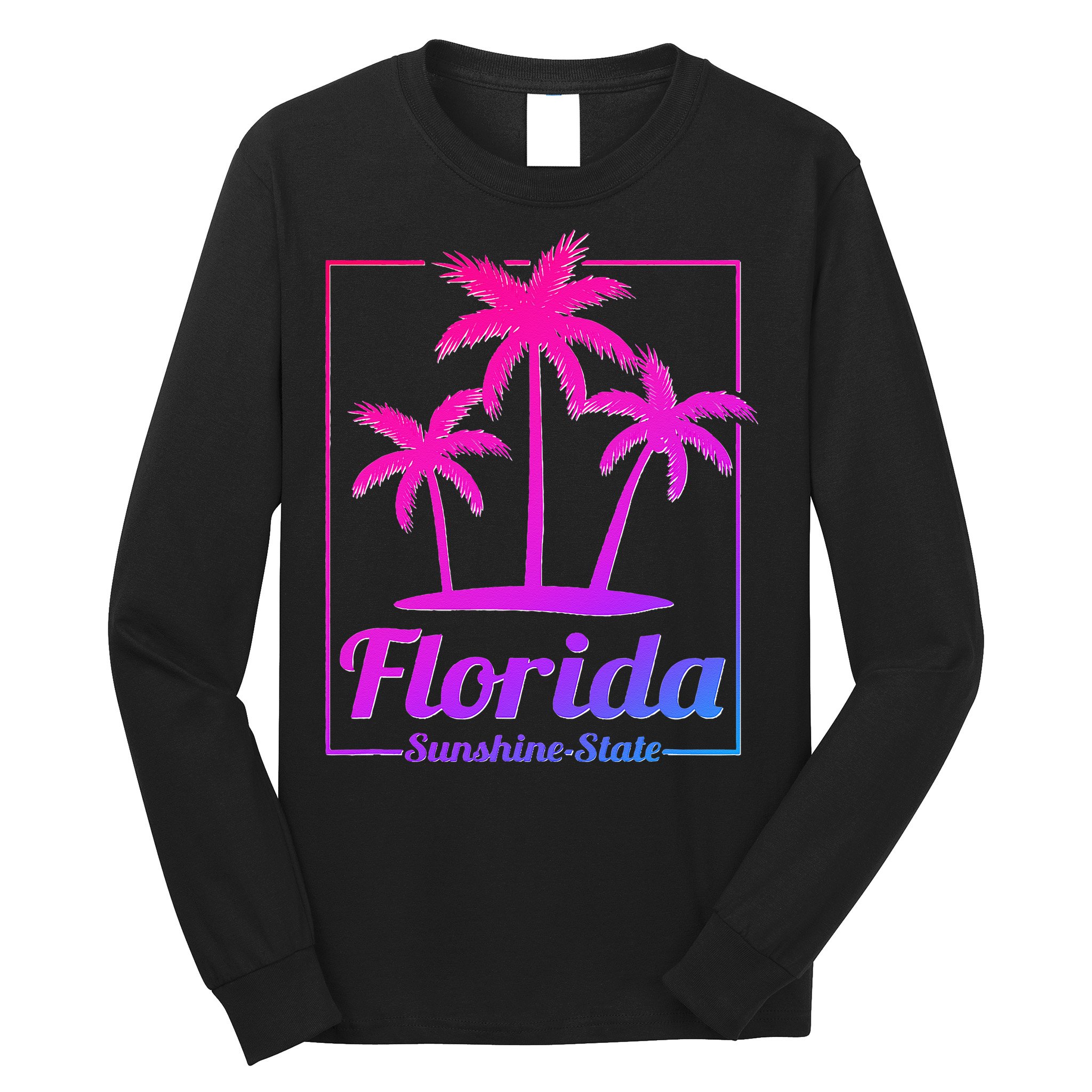 Florida Sunshine State Retro Look Long Sleeve Shirt