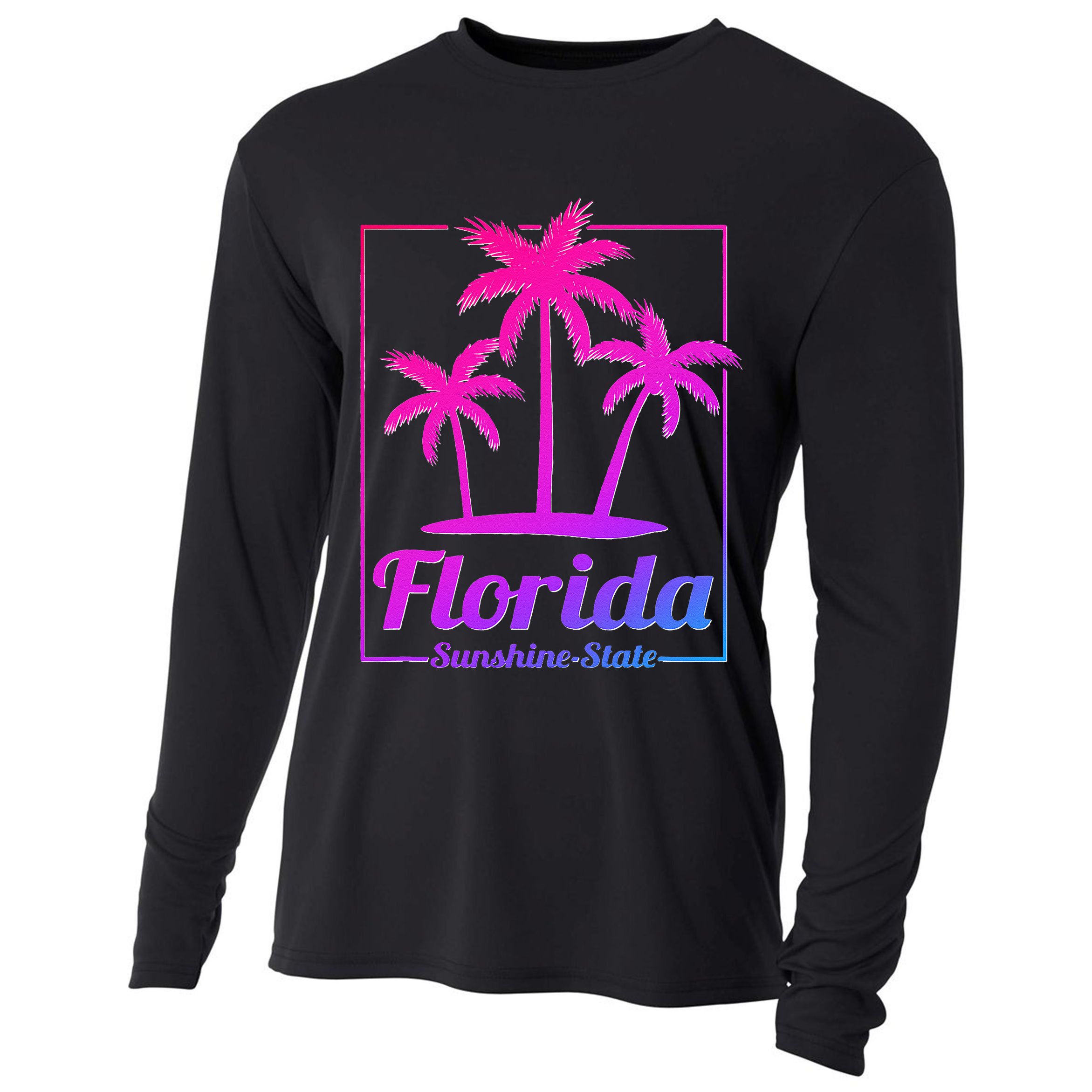 Florida Sunshine State Retro Look Cooling Performance Long Sleeve Crew