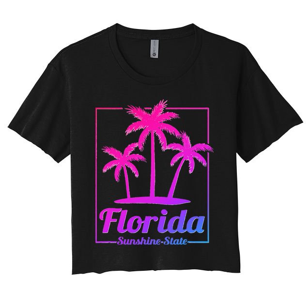 Florida Sunshine State Retro Look Crop Top