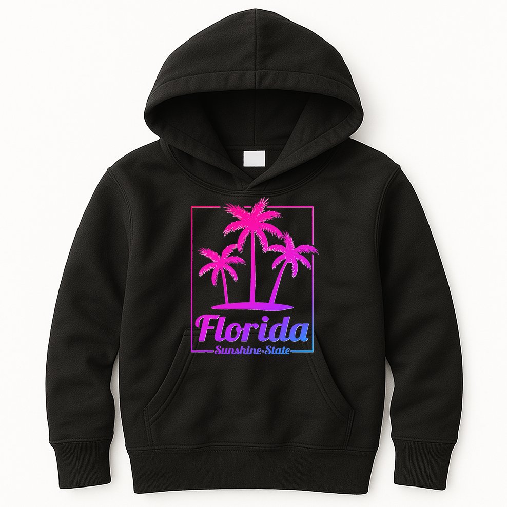 Florida Sunshine State Retro Look Kids Hoodie