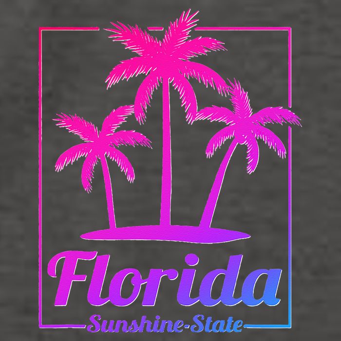Florida Sunshine State Retro Look Vector Backpack