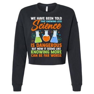 Funny Scientist Science Humor Cute Gift Cropped Pullover Crew