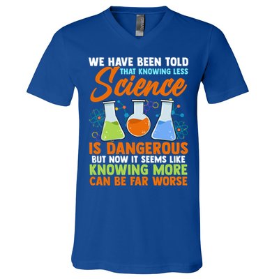 Funny Scientist Science Humor Cute Gift V-Neck T-Shirt