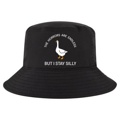 Funny Stay Silly Goose Horrors Are Endless Meme Cool Comfort Performance Bucket Hat