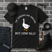 Funny Stay Silly Goose Horrors Are Endless Meme Tall T-Shirt