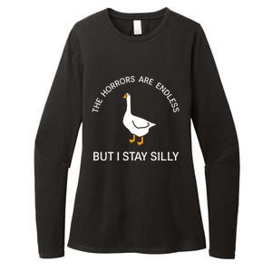 Funny Stay Silly Goose Horrors Are Endless Meme Womens CVC Long Sleeve Shirt