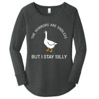 Funny Stay Silly Goose Horrors Are Endless Meme Women's Perfect Tri Tunic Long Sleeve Shirt