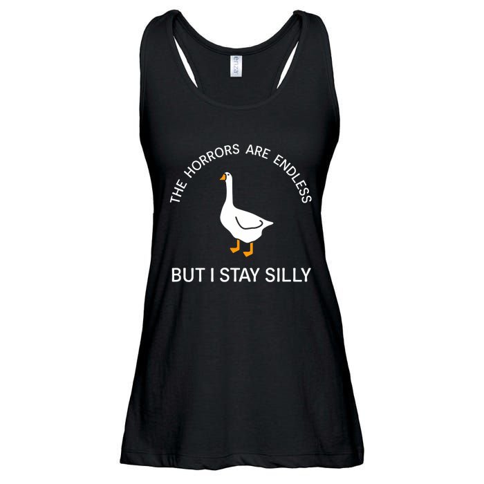 Funny Stay Silly Goose Horrors Are Endless Meme Ladies Essential Flowy Tank