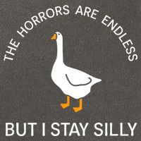 Funny Stay Silly Goose Horrors Are Endless Meme Cotton Canvas Backpack
