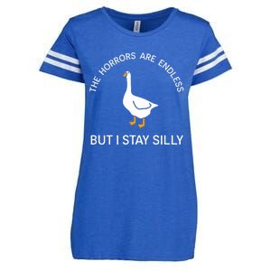 Funny Stay Silly Goose Horrors Are Endless Meme Enza Ladies Jersey Football T-Shirt