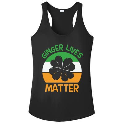 Flag Shamrock St Patricks Day Ladies PosiCharge Competitor Racerback Tank