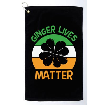 Flag Shamrock St Patricks Day Platinum Collection Golf Towel