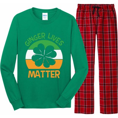 Flag Shamrock St Patricks Day Long Sleeve Pajama Set