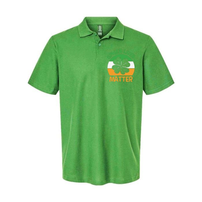 Flag Shamrock St Patricks Day Softstyle Adult Sport Polo