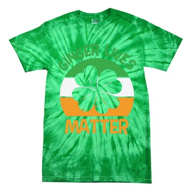 Flag Shamrock St Patricks Day Tie-Dye T-Shirt