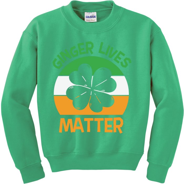 Flag Shamrock St Patricks Day Kids Sweatshirt