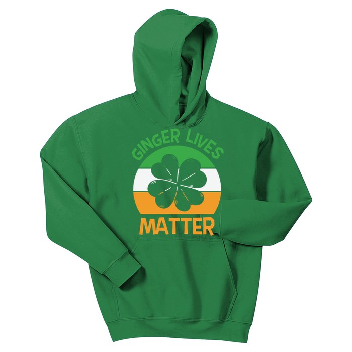 Flag Shamrock St Patricks Day Kids Hoodie