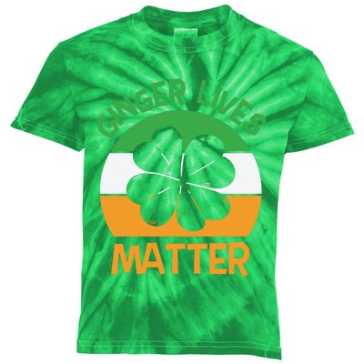 Flag Shamrock St Patricks Day Kids Tie-Dye T-Shirt