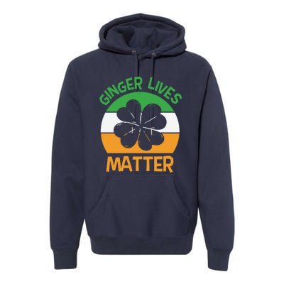 Flag Shamrock St Patricks Day Premium Hoodie