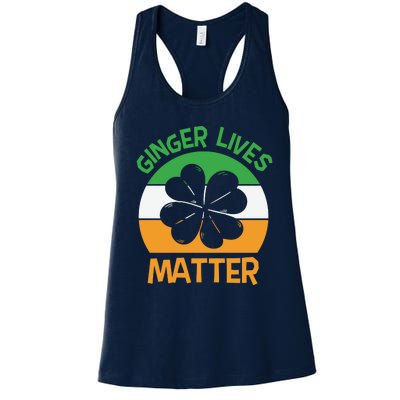 Flag Shamrock St Patricks Day Women's Racerback Tank