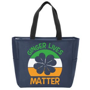 Flag Shamrock St Patricks Day Zip Tote Bag