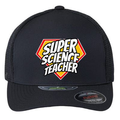 Funny Super Science Teacher Superhero Teacher Flexfit Unipanel Trucker Cap