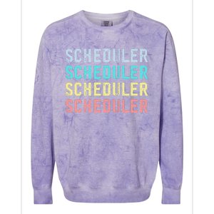 Funny Surgery Scheduler Application Day Master Scheduler Colorblast Crewneck Sweatshirt