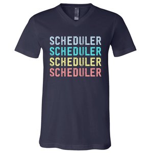 Funny Surgery Scheduler Application Day Master Scheduler V-Neck T-Shirt