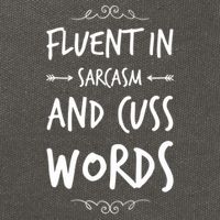 Funny Sarcastic Saying Of Fluent In Sarcasm And Cuss Words Cotton Canvas Backpack