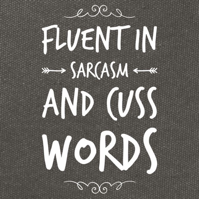Funny Sarcastic Saying Of Fluent In Sarcasm And Cuss Words Cotton Canvas Backpack