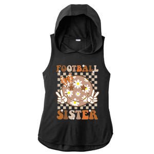 Football Sister Sport Lover Ladies PosiCharge Tri-Blend Wicking Draft Hoodie Tank