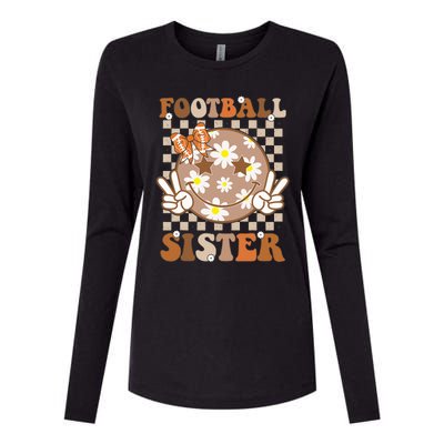 Football Sister Sport Lover Womens Cotton Relaxed Long Sleeve T-Shirt