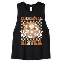 Football Sister Sport Lover Women's Racerback Cropped Tank