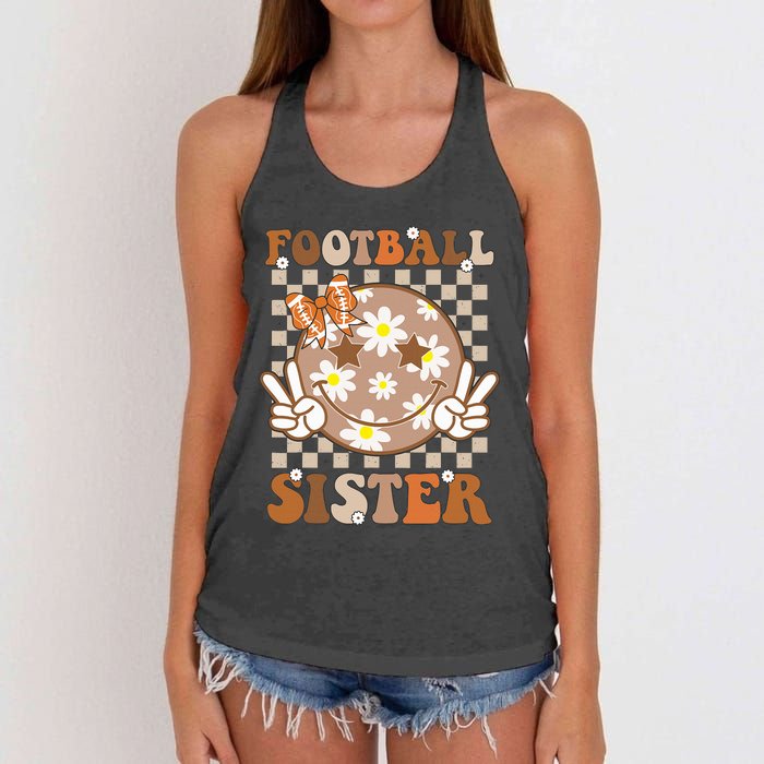 Football Sister Sport Lover Women's Knotted Racerback Tank