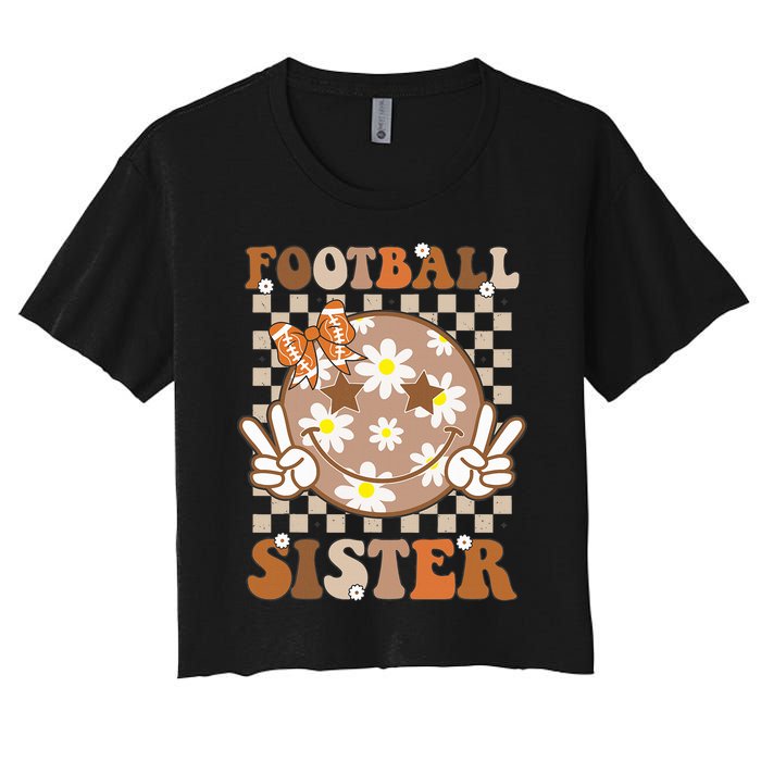 Football Sister Sport Lover Women's Crop Top Tee