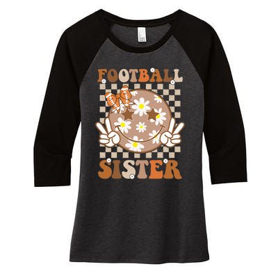 Football Sister Sport Lover Women's Tri-Blend 3/4-Sleeve Raglan Shirt