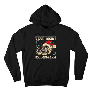 Festive Sarcastic Snarky Skeleton Ugly Christmas Hoodie