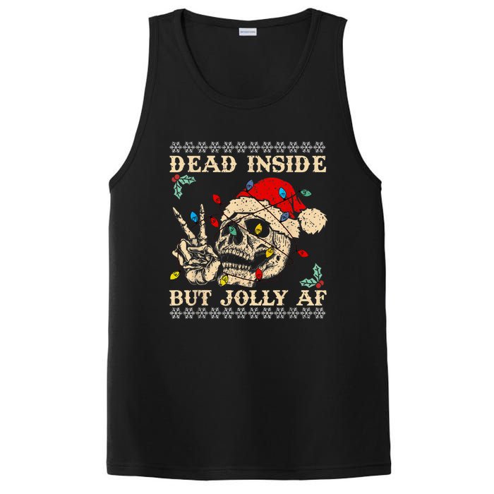 Festive Sarcastic Snarky Skeleton Ugly Christmas PosiCharge Competitor Tank