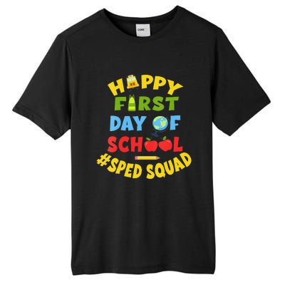 Funny SPED Squad School Staff Happy First Day Of School Special Ed Tall Fusion ChromaSoft Performance T-Shirt