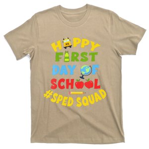 Funny SPED Squad School Staff Happy First Day Of School Special Ed T-Shirt