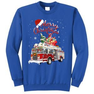 Firetruck Santa Sleigh Fire Christmas Firefighter Xmas Gift Sweatshirt