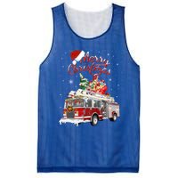 Firetruck Santa Sleigh Fire Christmas Firefighter Xmas Gift Mesh Reversible Basketball Jersey Tank