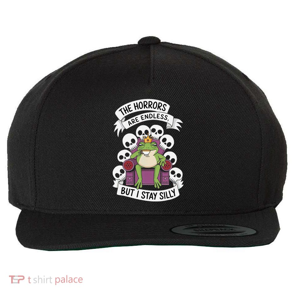 Funny Stay Silly The Horrors Are Endless Meme Remain Silly Wool Snapback Cap