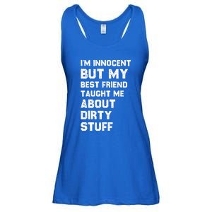 Funny Sarcastic Shirt I'm Innocent But My Best Friend Taught Me About Dirty Ladies Essential Flowy Tank